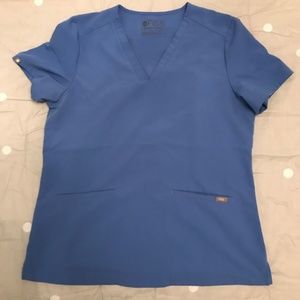 Figs - Casma ceil blue scrub top